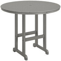 POLYWOOD 48 inch Slate Grey Round Bar Height Table