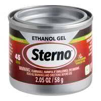 Sterno 20106 45 Minute Ethanol Gel Chafing Dish Fuel Canister - 144/Case