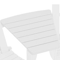 POLYWOOD Classic Series 25 1/2 inch x 26 3/4 inch White Angled Adirondack Connecting Table