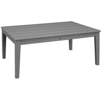 POLYWOOD Newport 28" x 42" Slate Grey Coffee Table