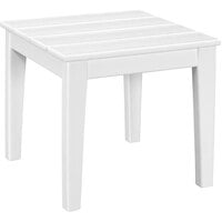 POLYWOOD Newport 18" White End Table