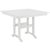 POLYWOOD Farmhouse 37 inch White Dining Height Table