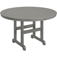 POLYWOOD 48 inch Slate Grey Round Dining Height Table