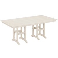 POLYWOOD Farmhouse 37 inch x 72 inch Sand Dining Height Table