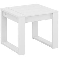 POLYWOOD Edge 19 7/8 inch White End Table