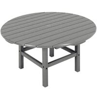 POLYWOOD 38 inch Slate Grey Round Conversation Table