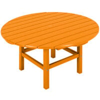 POLYWOOD 38 inch Tangerine Round Conversation Table
