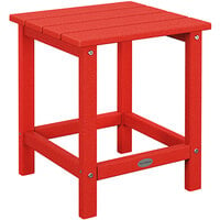POLYWOOD Long Island 18 inch Sunset Red Side Table