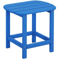 POLYWOOD South Beach 15 inch x 19 inch Pacific Blue Side Table