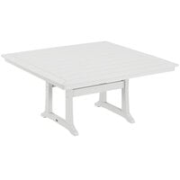 POLYWOOD Nautical Trestle 59" White Dining Height Table