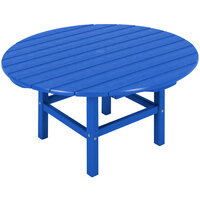 POLYWOOD 38 inch Pacific Blue Round Conversation Table
