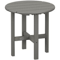 POLYWOOD 18 inch Slate Grey Round Side Table