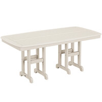 POLYWOOD Nautical 37" x 72" Sand Dining Height Table