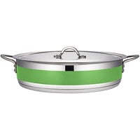 Bon Chef Country French X 9 Qt. Lime Green Stainless Steel Brazier Pot - 71032-CF2-L