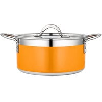 Bon Chef Country French X 3.28 Qt. Orange Stainless Steel Pot - 71301-CF2-O