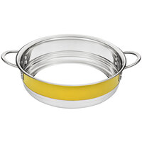 Bon Chef Country French X 11 3/16" Yellow Stainless Steel Bottomless Pot - 72001-BL-Y