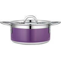Bon Chef Country French X 2.28 Qt. Purple Stainless Steel Pot - 71300-CF2-P