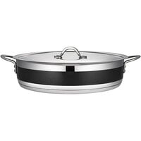 Bon Chef Country French X 9 Qt. Black Stainless Steel Brazier Pot - 71032-CF2-B