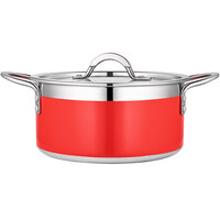 Bon Chef Country French X 3.28 Qt. Red Stainless Steel Pot - 71301-CF2-R