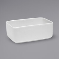 Oneida Tundra by 1880 Hospitality F1400000905 4 7/8" x 3 1/4" Rectangular Warm White Sugar Caddy - 36/Case