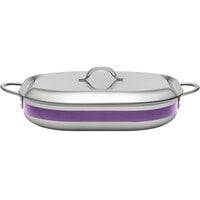 Bon Chef Country French X 5 Qt. Purple Stainless Steel Roasting Pan - 71023-CF2-P