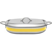 Bon Chef Country French X 5 Qt. Yellow Stainless Steel Roasting Pan - 71023-CF2-Y