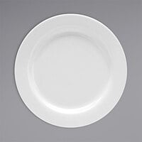 Oneida Tundra by 1880 Hospitality F1400000152 10 1/2" Round Warm White Wide Rim China Plate - 12/Case