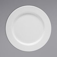 Oneida Tundra by 1880 Hospitality F1400000147 10" Round Warm White Wide Rim China Plate - 12/Case