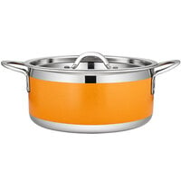 Bon Chef Country French X 4.28 Qt. Orange Stainless Steel Pot - 71302-CF2-O