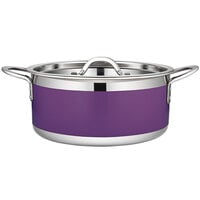 Bon Chef Country French X 4.28 Qt. Purple Stainless Steel Pot - 71302-CF2-P