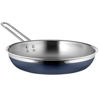 Bon Chef Country French X 2.38 Qt. Cobalt Blue Stainless Steel Long Handle Saute Pan / Skillet - 71308-CF2-CB