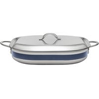 Bon Chef Country French X 5 Qt. Blue Stainless Steel Roasting Pan - 71023-CF2-CB