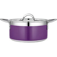 Bon Chef Country French X 3.28 Qt. Purple Stainless Steel Pot - 71301-CF2-P