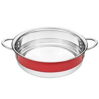 Bon Chef Country French X 11 3/16" Red Stainless Steel Bottomless Pot - 72001-BL-R