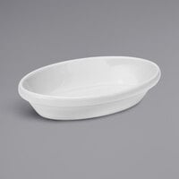 Oneida Tundra by 1880 Hospitality F1400000644 9 oz. Oval Warm White Nesting China Casserole Dish - 24/Case