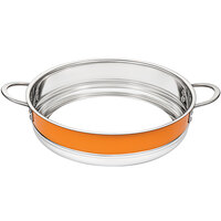 Bon Chef Country French X 12 3/8" Orange Stainless Steel Bottomless Pot - 72030-BL-O