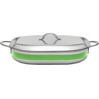 Bon Chef Country French X 5 Qt. Green Stainless Steel Roasting Pan - 71023-CF2-L
