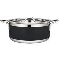 Bon Chef Country French X 4.28 Qt. Black Stainless Steel Pot - 71302-CF2-B