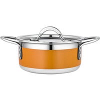 Bon Chef Country French X 1.7 Qt. Orange Stainless Steel Pot - 71299-CF2-O