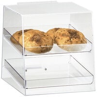 Cal-Mil 280 Classic Two Tier Acrylic Display Case with Rear Door - 10" x 10" x 11"