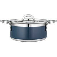 Bon Chef Country French X 2.28 Qt. Cobalt Blue Stainless Steel Pot - 71300-CF2-CB