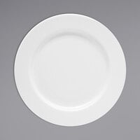 Oneida Tundra by 1880 Hospitality F1400000163 11 3/4" Round Warm White Wide Rim China Plate - 12/Case