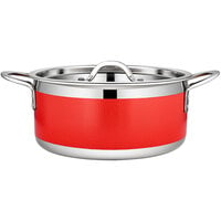 Bon Chef Country French X 4.28 Qt. Red Stainless Steel Pot - 71302-CF2-R