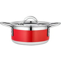 Bon Chef Country French X 1.7 Qt. Red Stainless Steel Pot - 71299-CF2-R