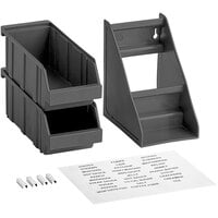 Choice Black 2-Tier Self-Serve Organizer Set with 2 Bins and 2 Label Sheets