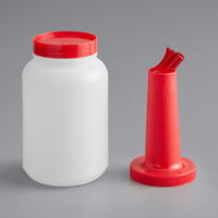 Choice 2 Qt. Pour Bottle with Red Neck and Cap