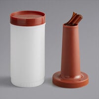 Choice 1 Qt. Pour Bottle with Brown Neck and Cap