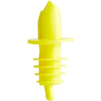 Choice Neon Yellow Free Flow Liquor Pourer - 12/Pack