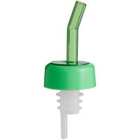 Choice Green Free Flow Whiskey Pourer with Green Collar - 12/Pack