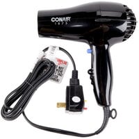 Conair 247BW Black Compact Hair Dryer - 1875W